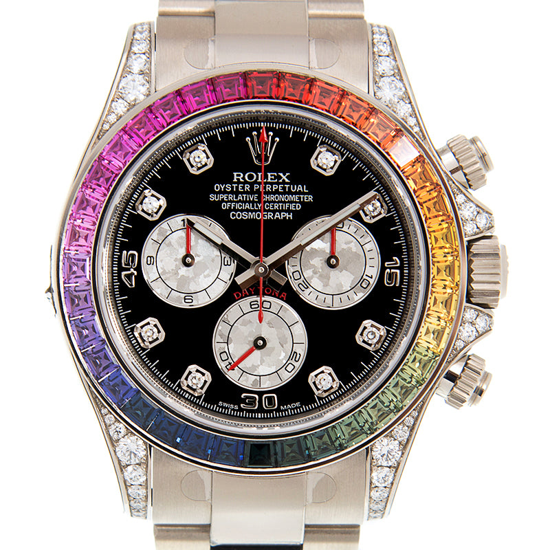 Rolex rainbow daytona silver Outlet